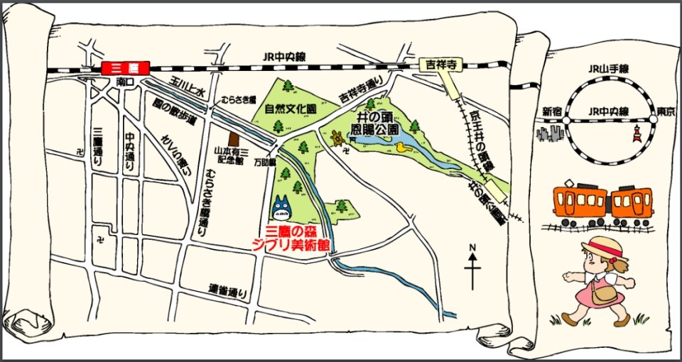 Ghibli Museum Map