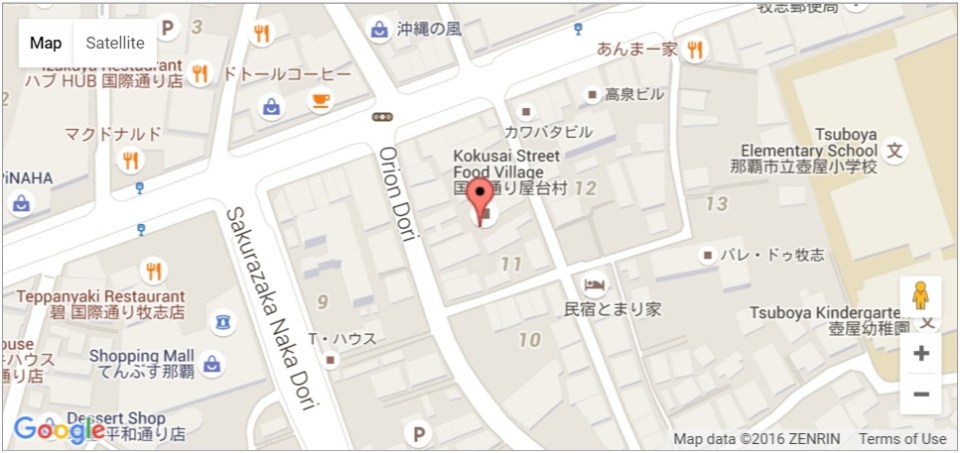 Kokusai Food Village Map